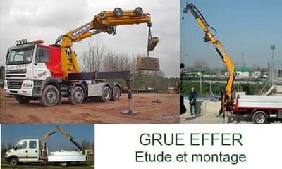 Grue Effer montage, étude