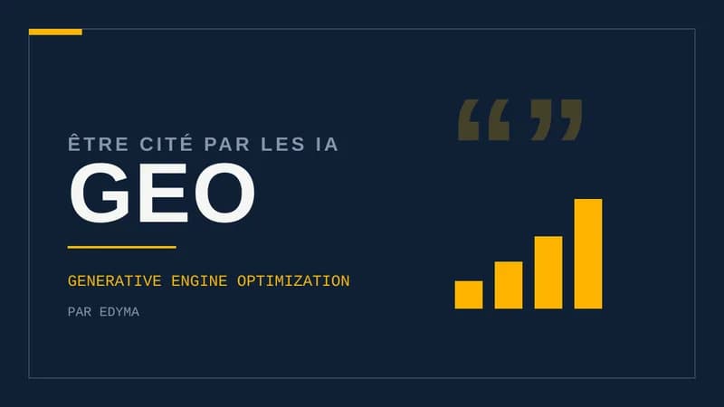 Guillemets de citation surmontant un histogramme croissant, illustrant la progression des citations d'une marque dans les réponses des IA