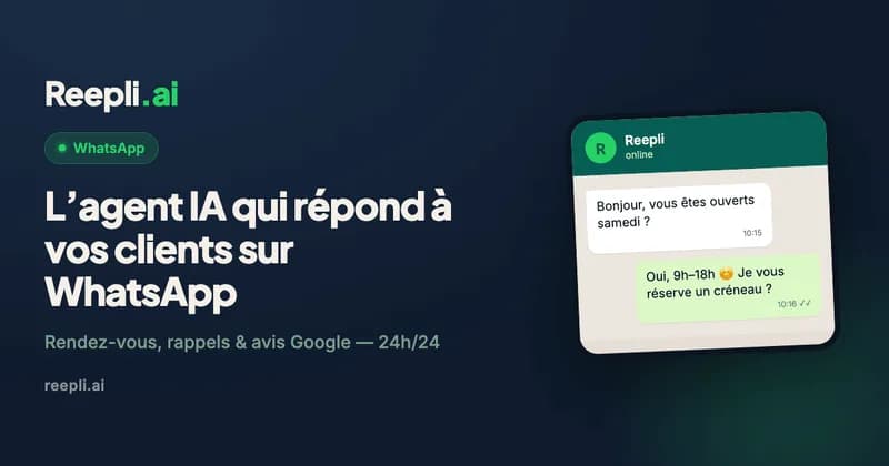 Simulation d'une conversation évoquant l'échange entre un client et un assistant commercial qui répond automatiquement